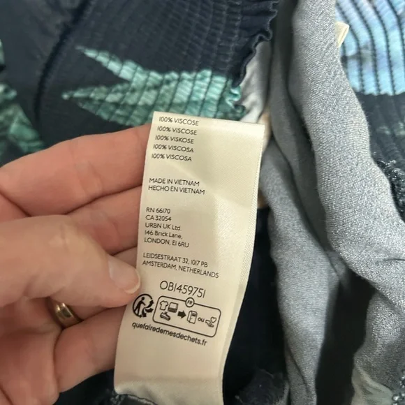 Anthropologie Saria Smocked Waist Pant Wide-Leg by Mauve Size Small - Picture 6 of 9